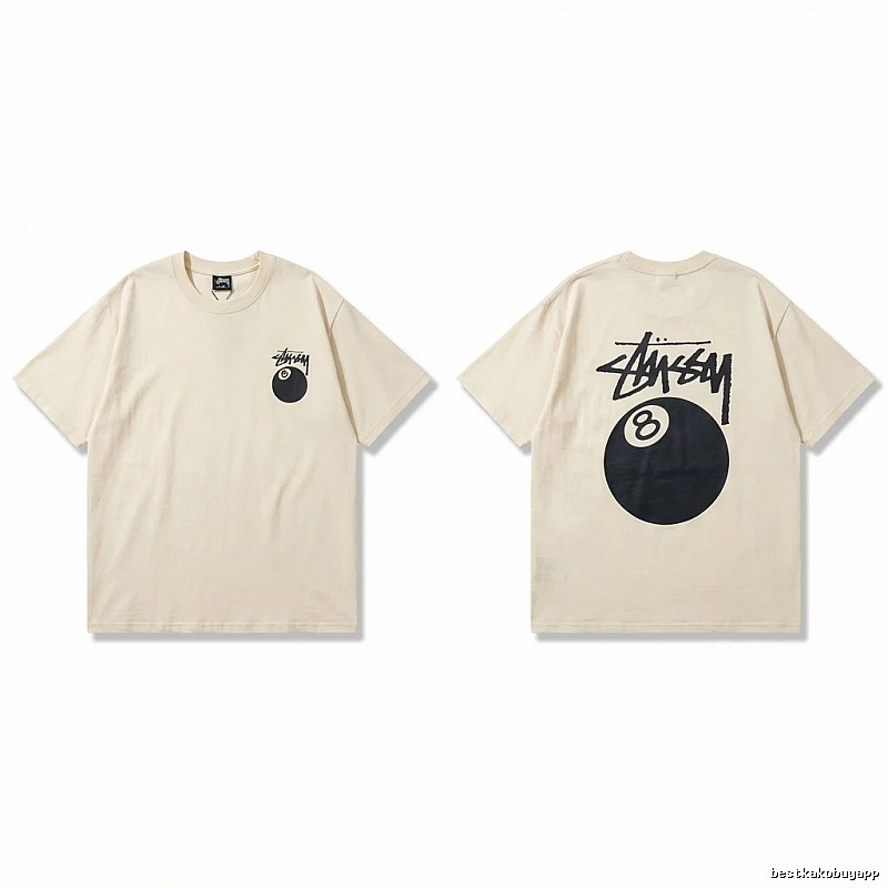 Stussy No.8 Ball Series Retro-Style T-Shirt