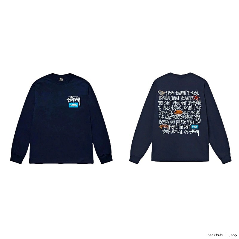 Stussy Ocean Protection Style Dark Blue Long-sleeve