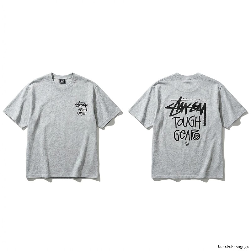Stussy Tough Gear series grey T-shirt