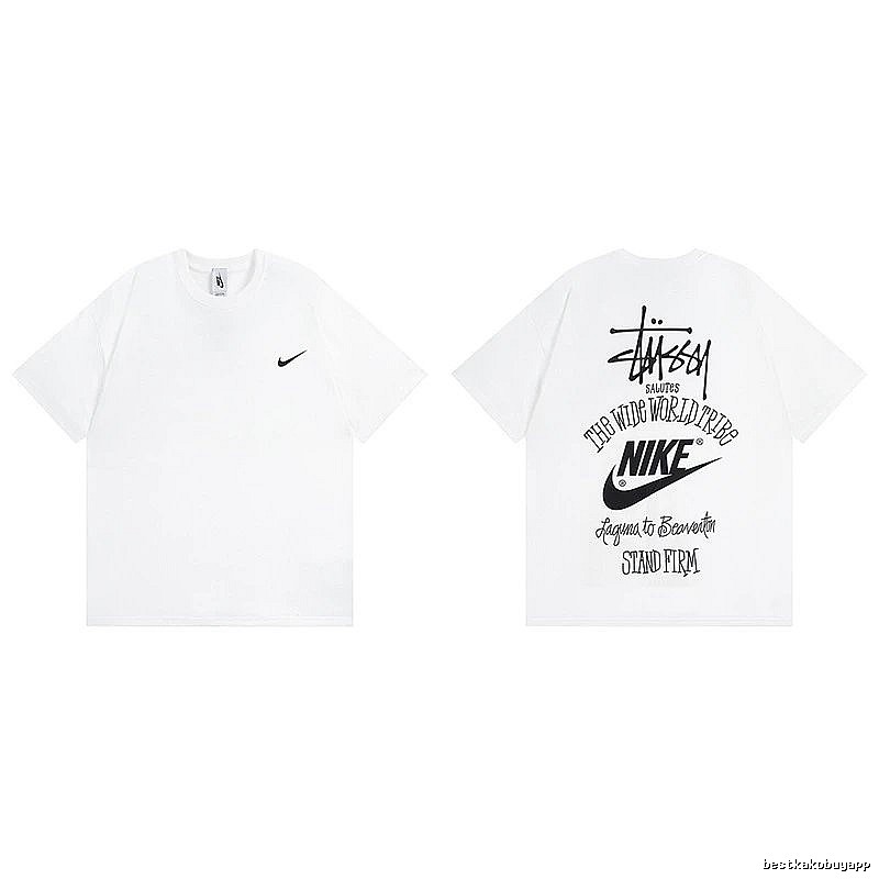 Stussy White Spider Graphic T-Shirt Poolside Style Logo