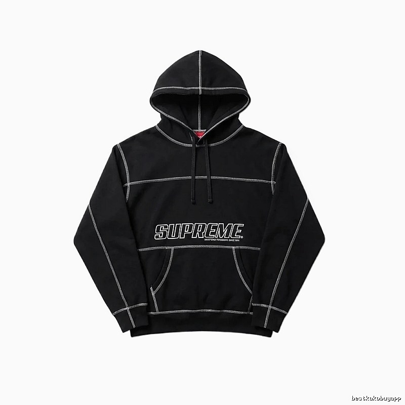 Supreme basic street style black sweatshirt