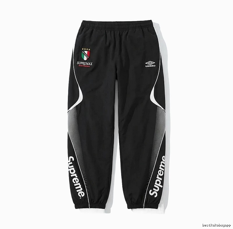 Supreme co-branded sporty black pants