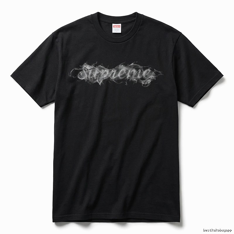 Supreme Smoke Style Black T-shirt