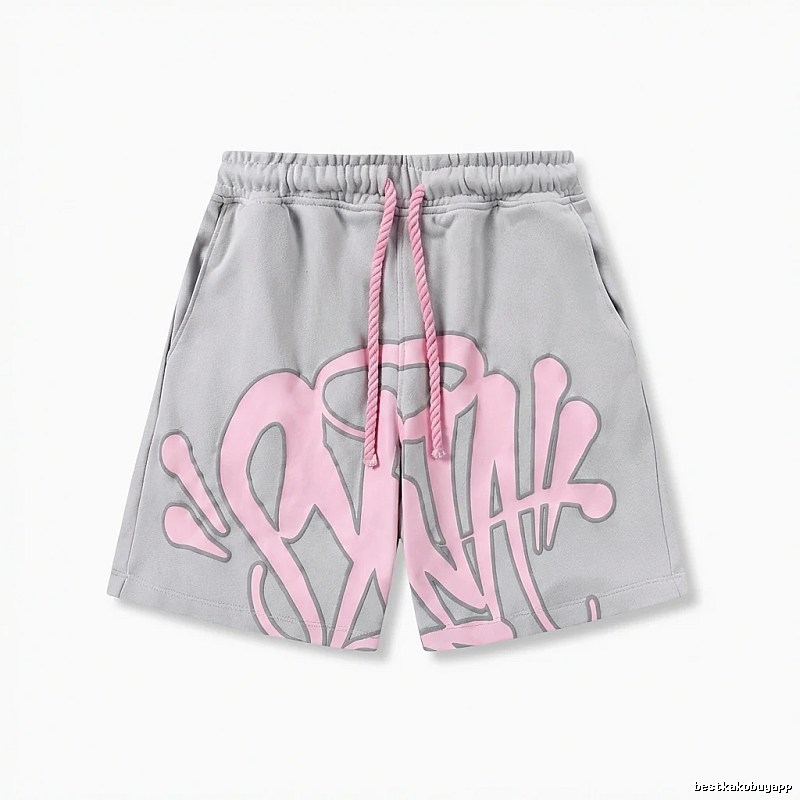 SynaWorld Graffiti-style Gray Shorts