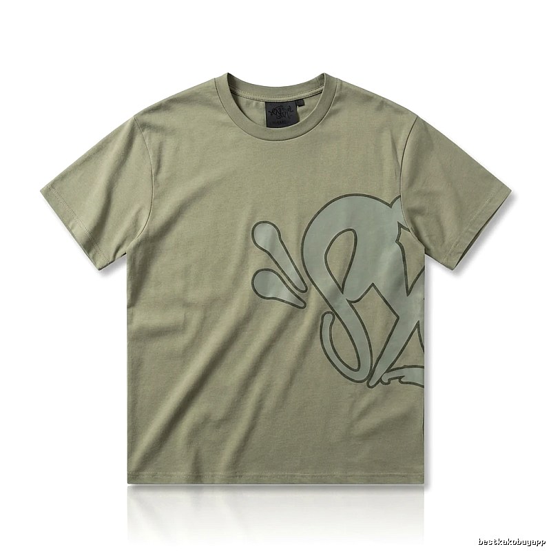 SynaWorld Graffiti Style Khaki T-shirt