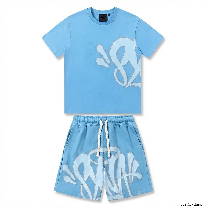 SynaWorld Graffiti-style Light Blue Suit