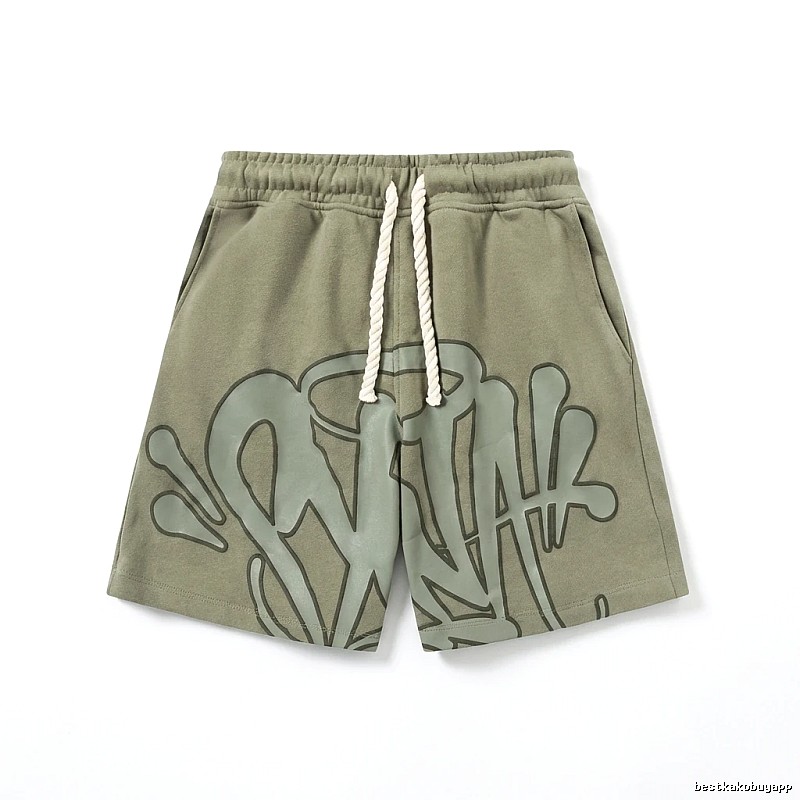 SynaWorld Graffiti-style Shorts (Military Green)