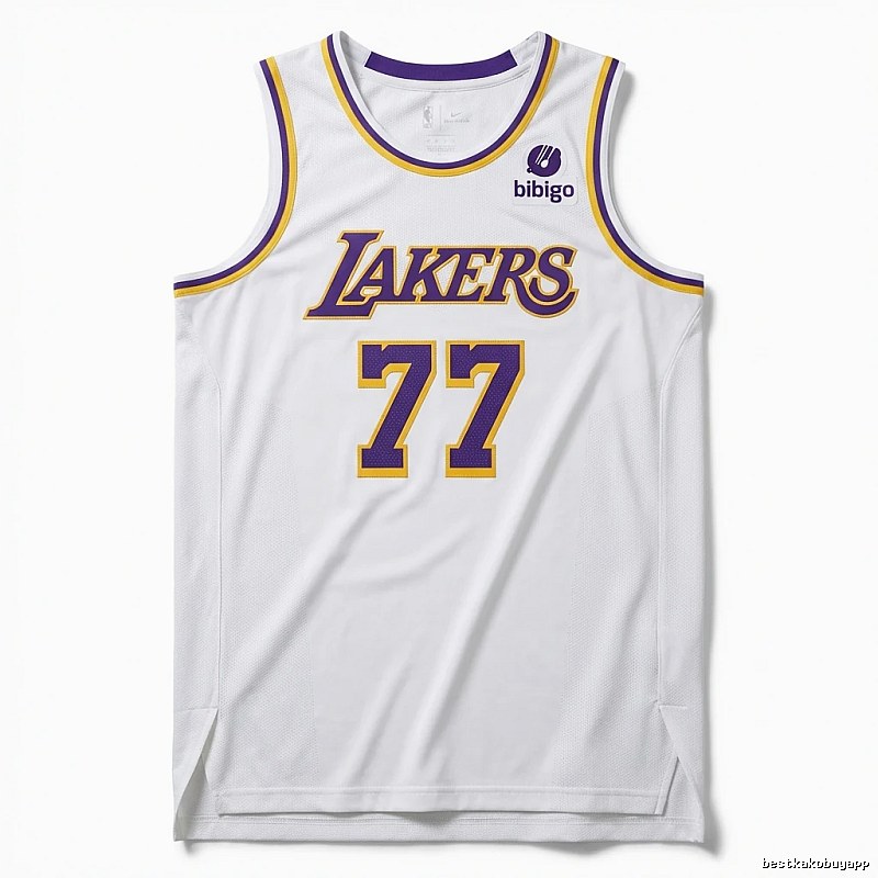 The No. 77 white basketball jersey of the Mavericks.