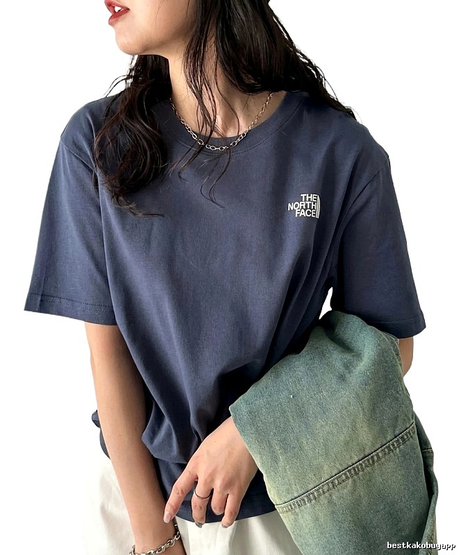 The North Face simple style navy blue T-shirt