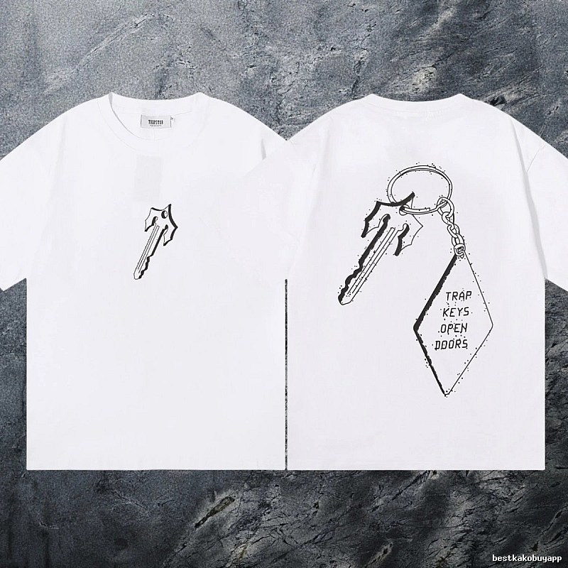 Trapstar Casual Keys graphic T-shirt Black White Key for Streetwear Looks