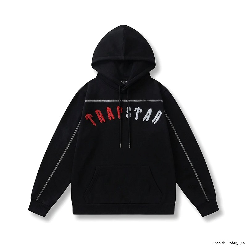 Trapstar letter-style black hoodie