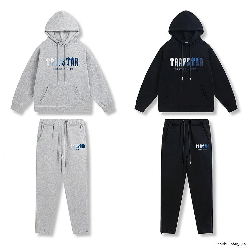 Trapstar Letter Trendy Brand Suit (Grey/Black)