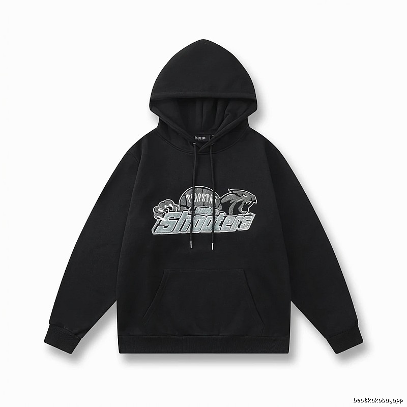 Trapstar - printed trendy and cool black hoodie