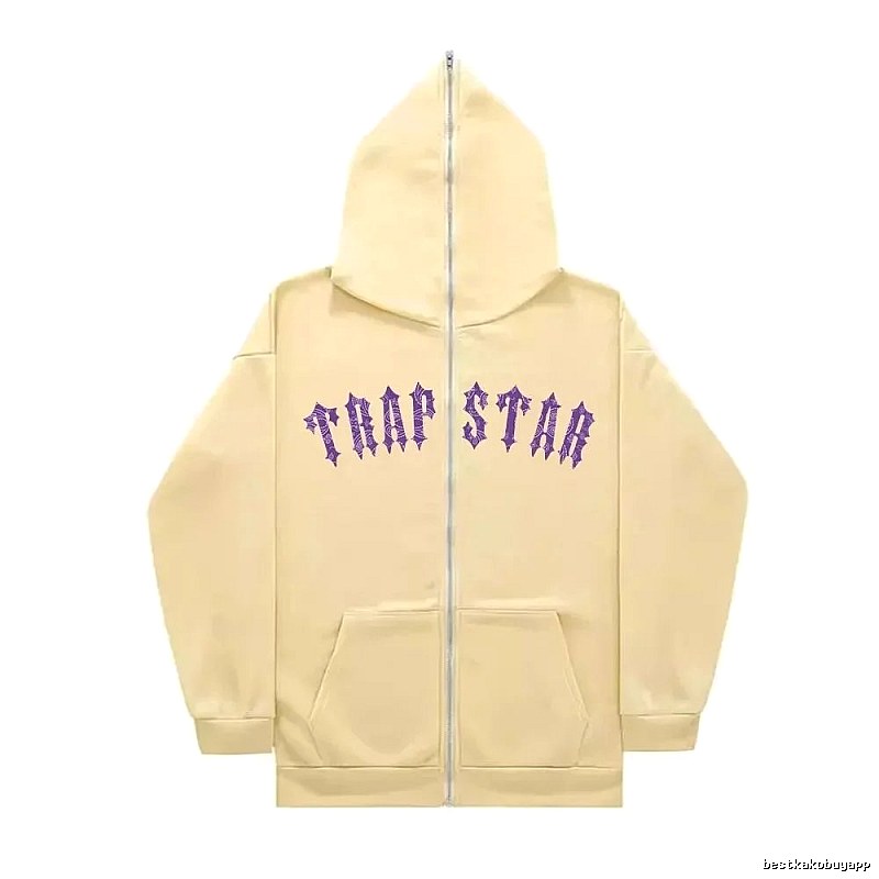 Trapstar Statement Graphic zip hoodie Black Zip Pink for Easy Pairing