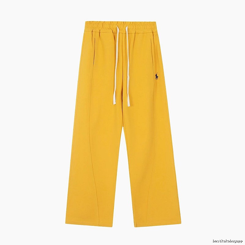 Travel Drawstring Straight Pants by RalphLauren - Mustard Yellow