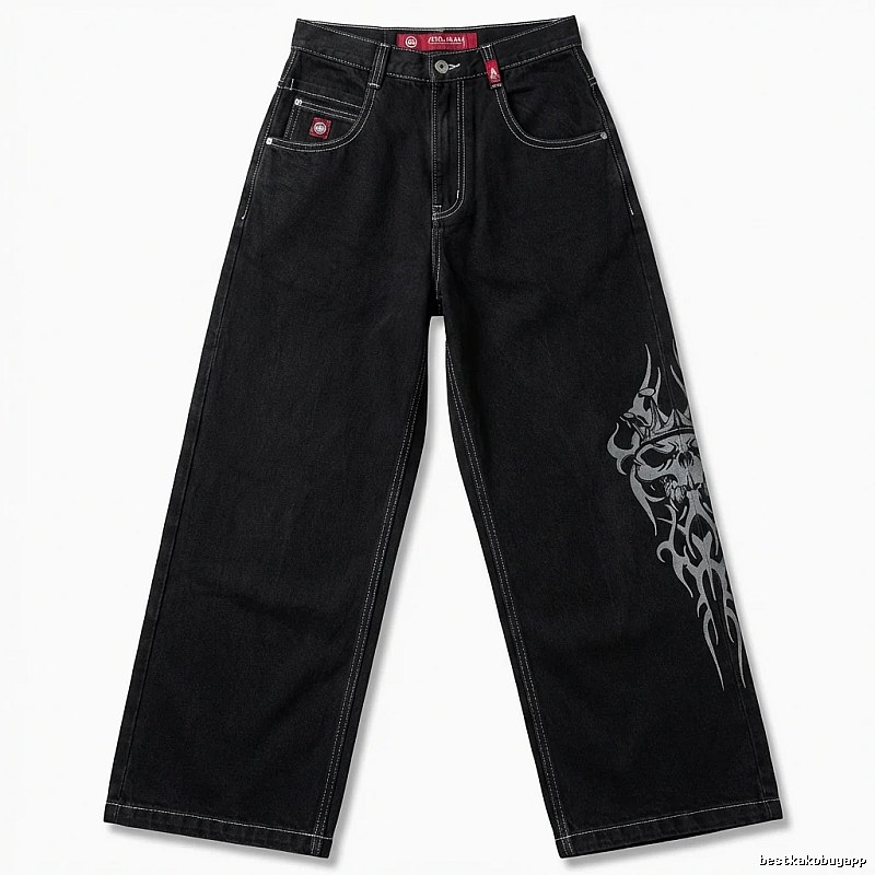 Y2K style black jeans