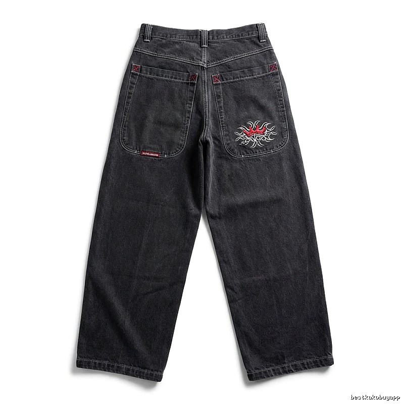 Y2K style retro black jeans